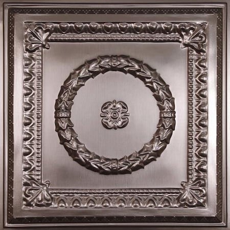 Ceilume Evangeline 2ft x 2ft Tin Ceiling Tile V3-EVANG-22PBR